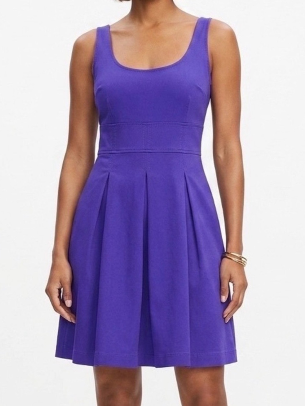 Loft Purple Fit and Flare Tank Dress Size 00P